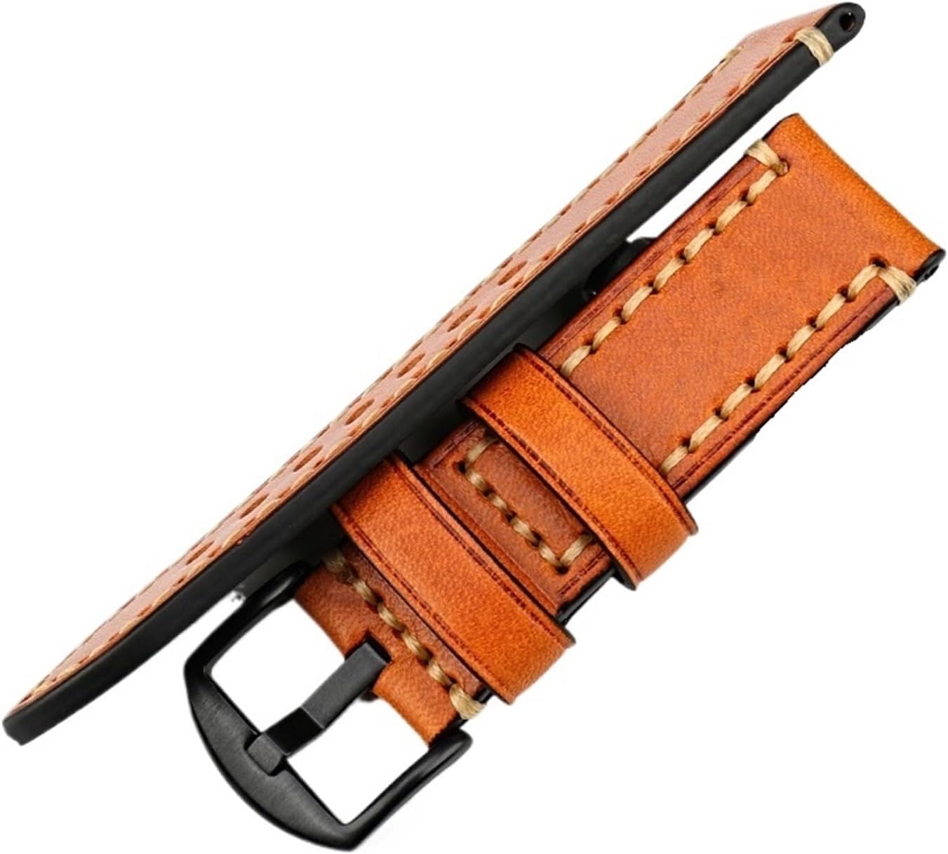 XILILHC Watch Accessories Band Genuine Leather Strap Brown 20 22 24 26mm Watchband Bracelet