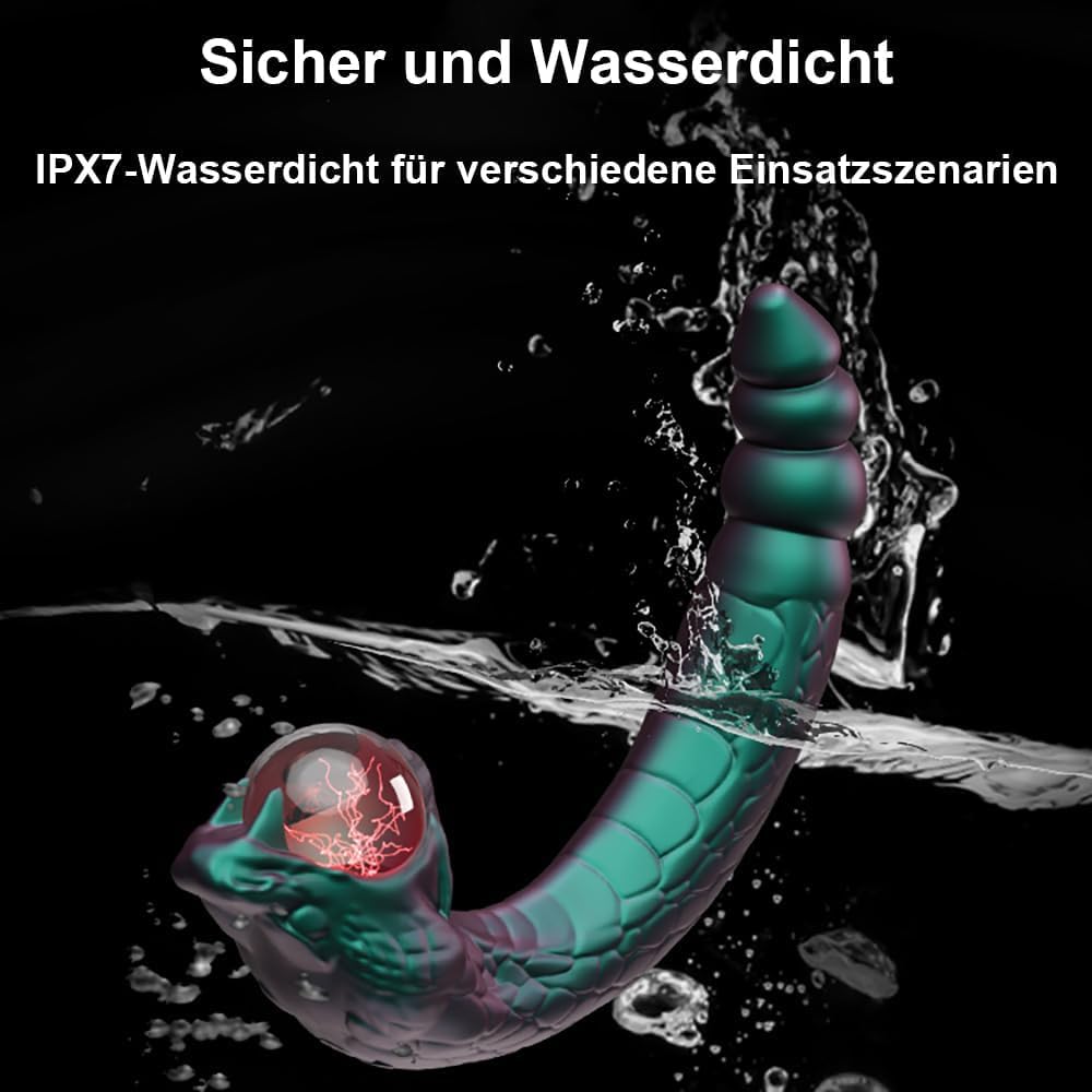 BDSM Aktuelle Sichtbarkeit Elektroschocker Dildo Vibrator mit 7 Frequenz Vibration & 3-Gang G-Punkt-Vibratoren Analvibrator Vibration Sex Toys für Frauen Extrem Sex Spielzeug für Männer Paare