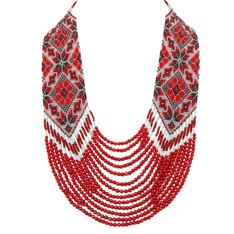 Collier Gerdan ukrainien en perles, portez l'histoire d'un bijou traditionnel fait main