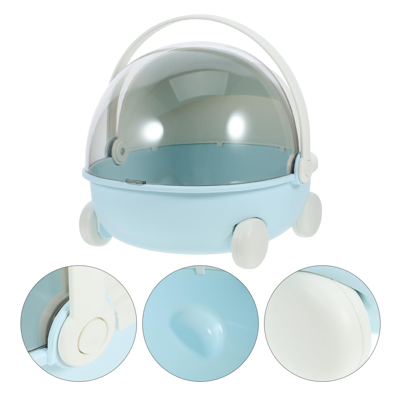PRETYZOOM Organizer da Scrivania a Forma di Culla in Plastica Design Antipolvere e Multiuso per Ufficio e Desktop
