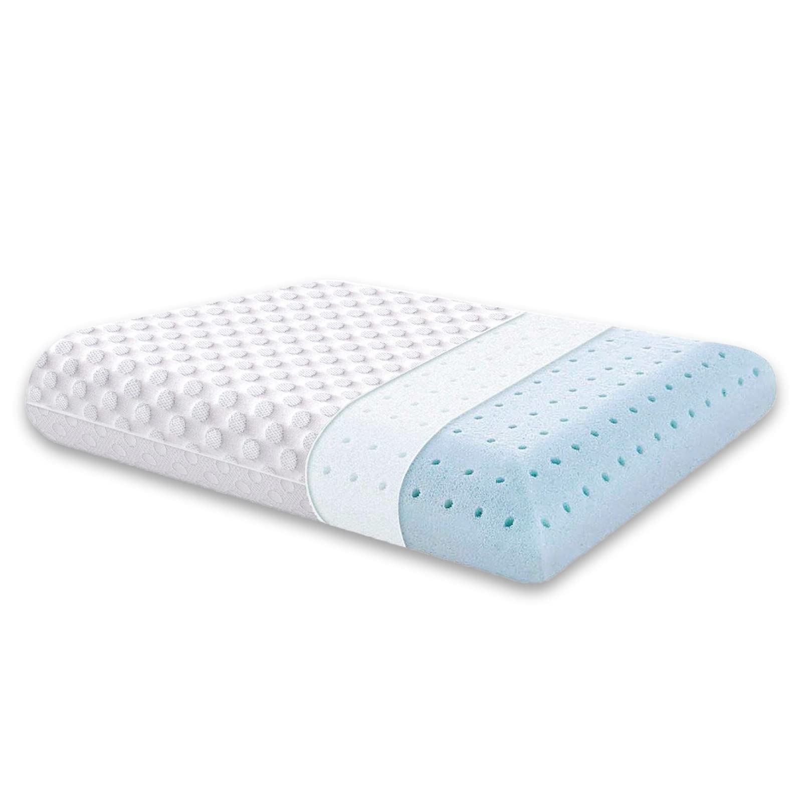 Photo 1 of Hcore Firm Gel Memory Foam Pillow Dual-Sided Washable Cover for All Seasons Ventilated Breathable Foam Pillow for Sleeping- CertiPUR-US - 1 Pack Standard Standard (Pack of 1)