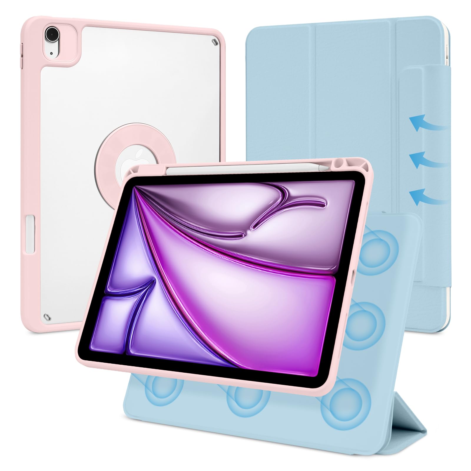 Dwopar Case for iPad Air 13 Inch M3/M2 2025/2024, iPad Pro 12.9