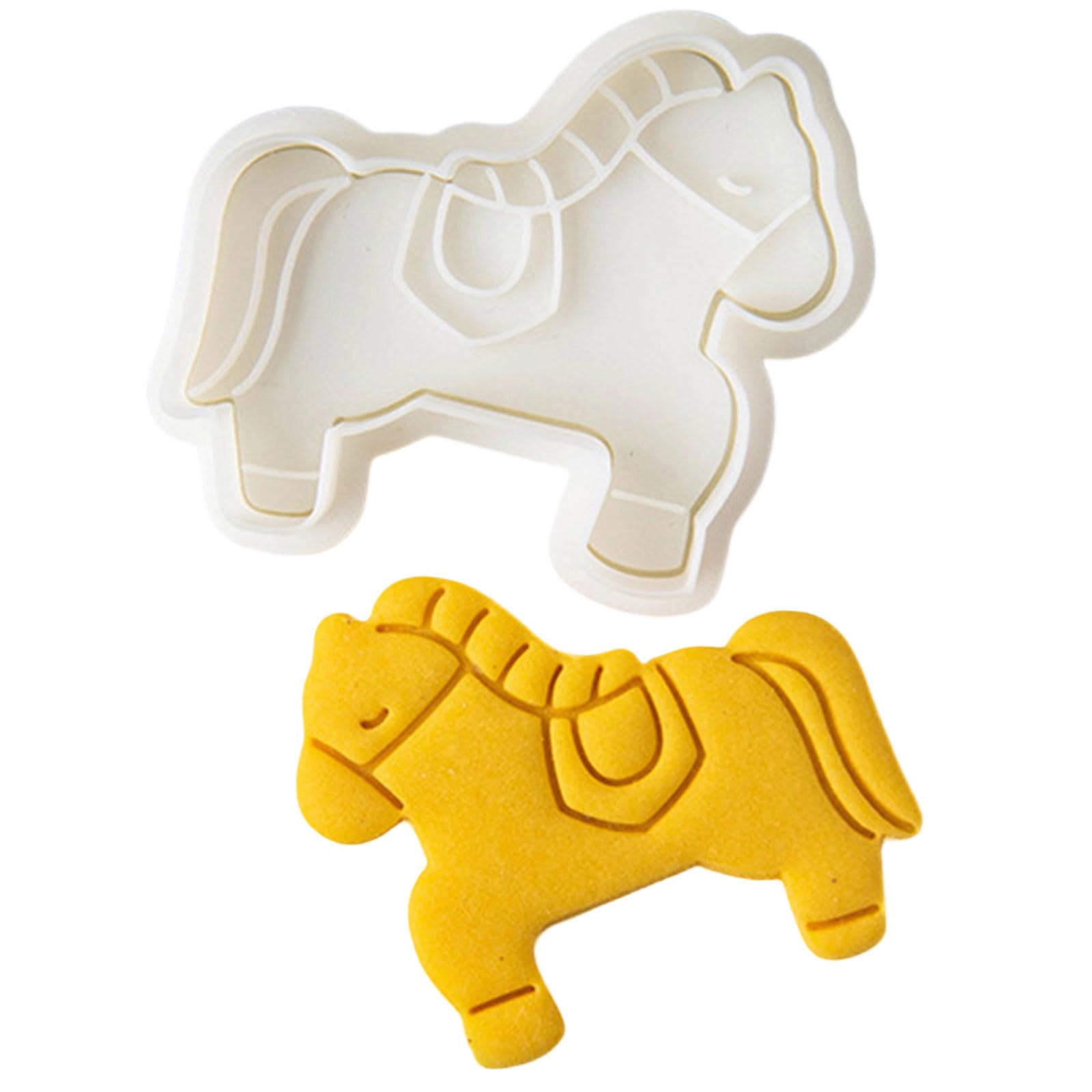 Osniyaw Type A Horse Biscuit Moulds, Japanese Style, Plastic Baking Mould For Baking Fun And Creative Diy Biscuits, Home Use, Horse Year Biscuit Seal