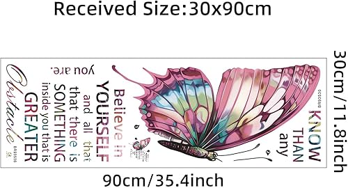 Miniatura 6 de Calcomanías de pared con citas inspiradoras de mariposas coloridas, calcomanías de pared motivacionales sacinora removibles de vinilo para despegar