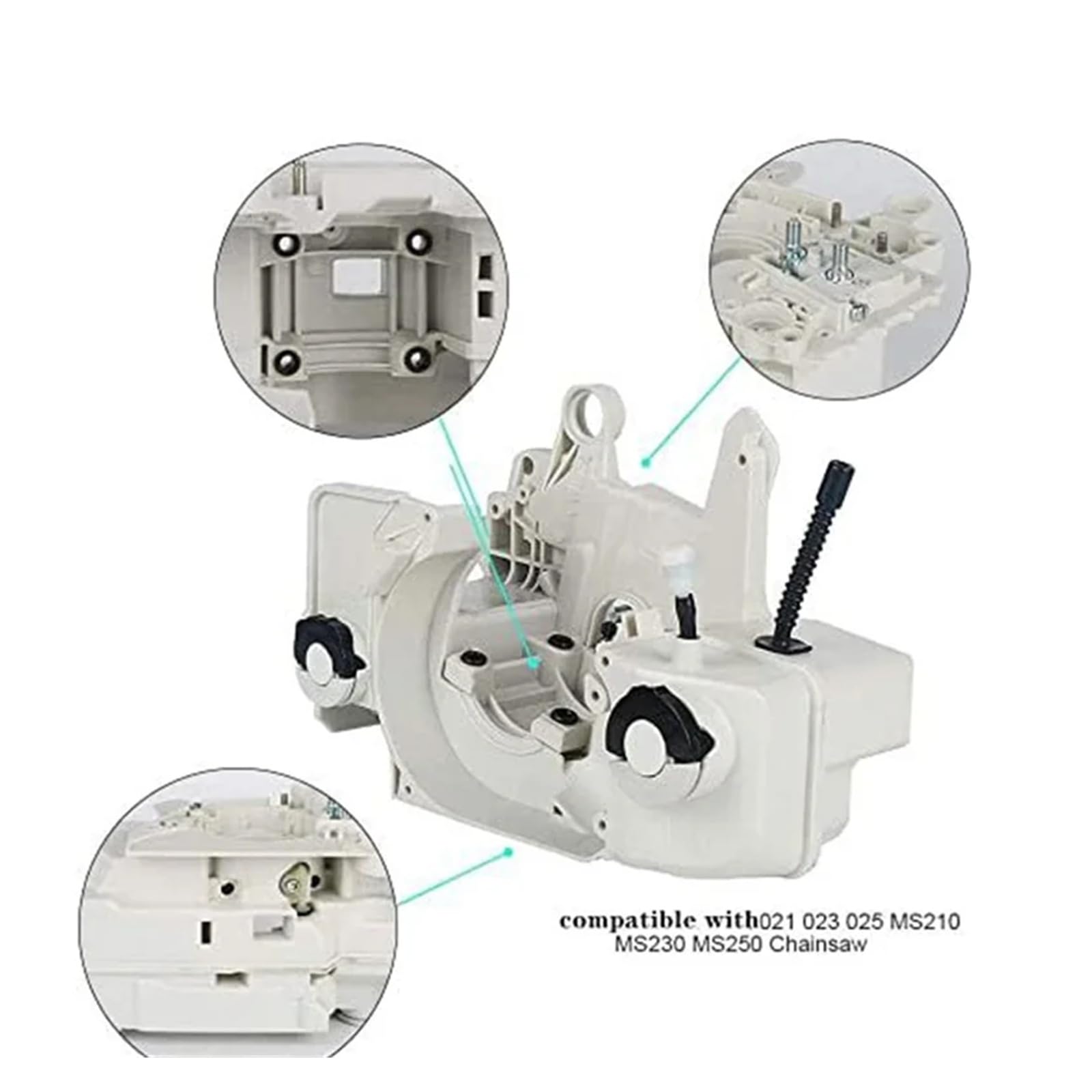 Fit For S-T-I-H-L 021 023 025 MS210 MS230 MS250 Engine Housing Fuel Tank Accessories ABJI-Chainsaw Crankcase Parts For Lawn Mower