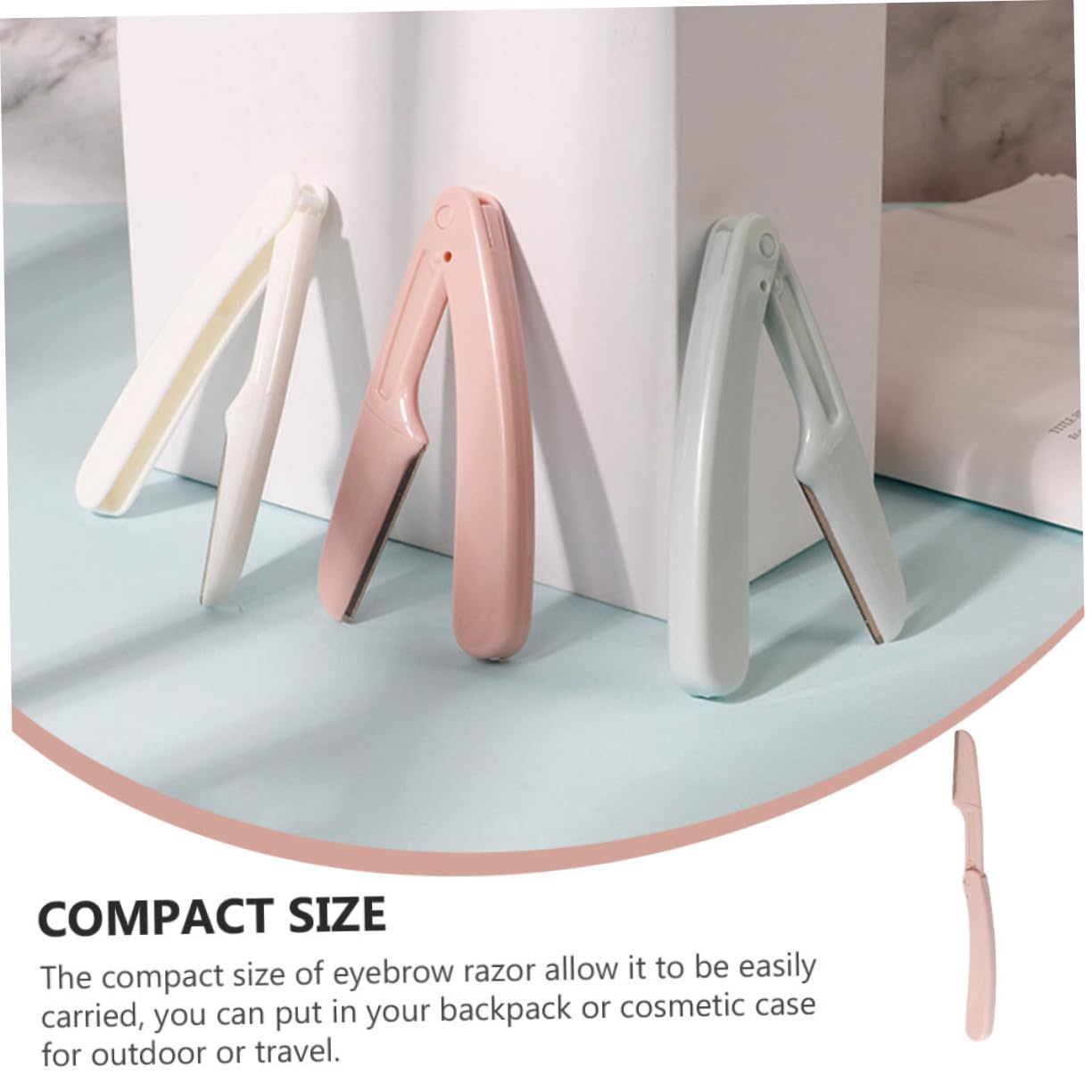 Beatifufu 6pcs Foldable Brow Razor Eyebrow Shaver Face Hair Trimmer Shaping Kit Nonslip Grip for Women