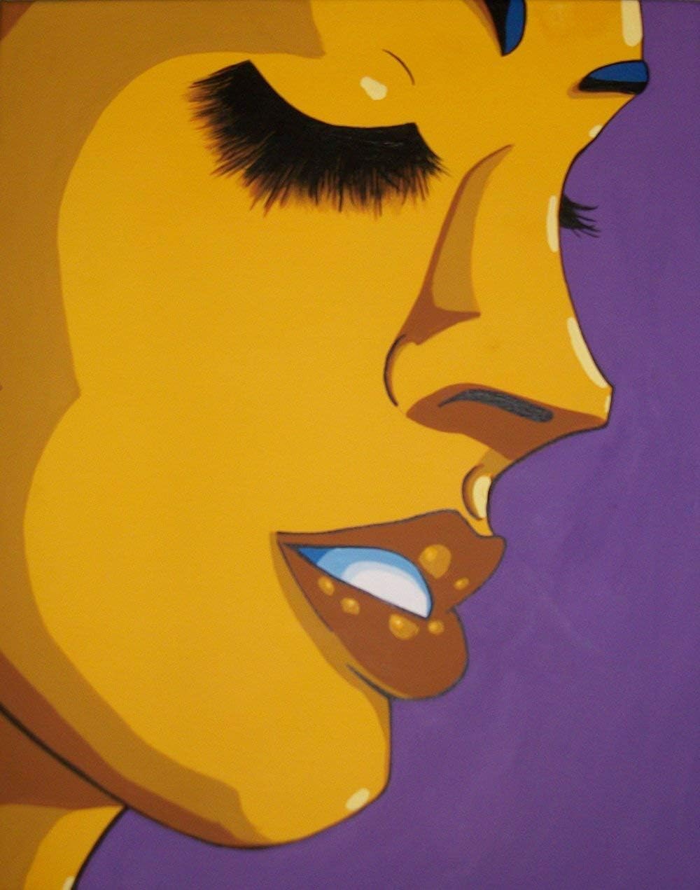 Original Pop Art Comic Book Painting by Mike Best - Goodbye