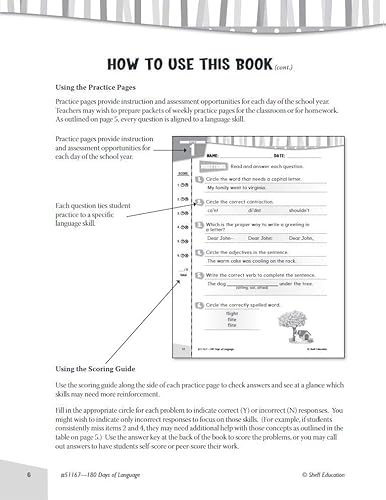 Shell Education SEP51167 180 Days: Reading, Vocabulary/Language For 2Nd Grade Practice Workbook thumb #3