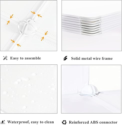 Miniatura 8 de AWTATOS Organizador de almacenamiento de cubos para armario, 12 estantes cubos, cubos grandes y pequeños, estantes de almacenamiento de ropa
