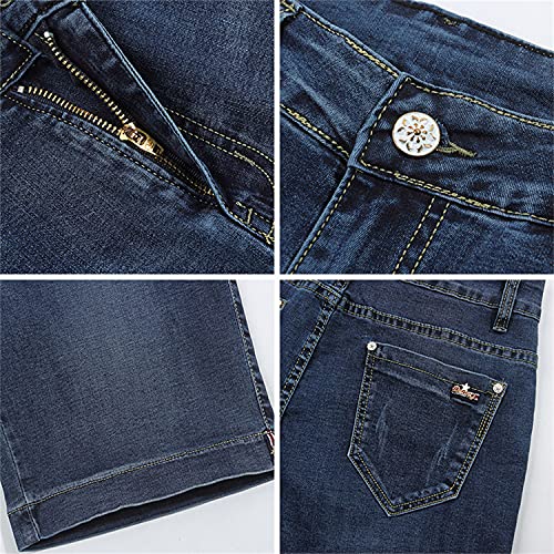 women39s knee-length denim shorts high rise slim bermuda short summer casual cozy stylish stretchy short jean legging