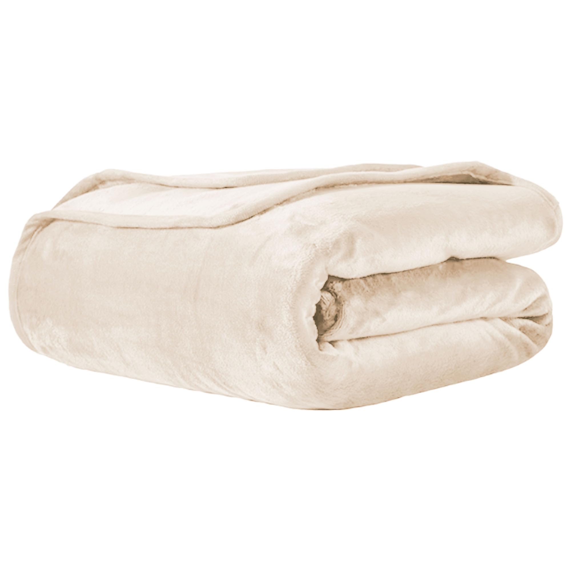 Couverture lit double 170x235 cm en blanc cassé