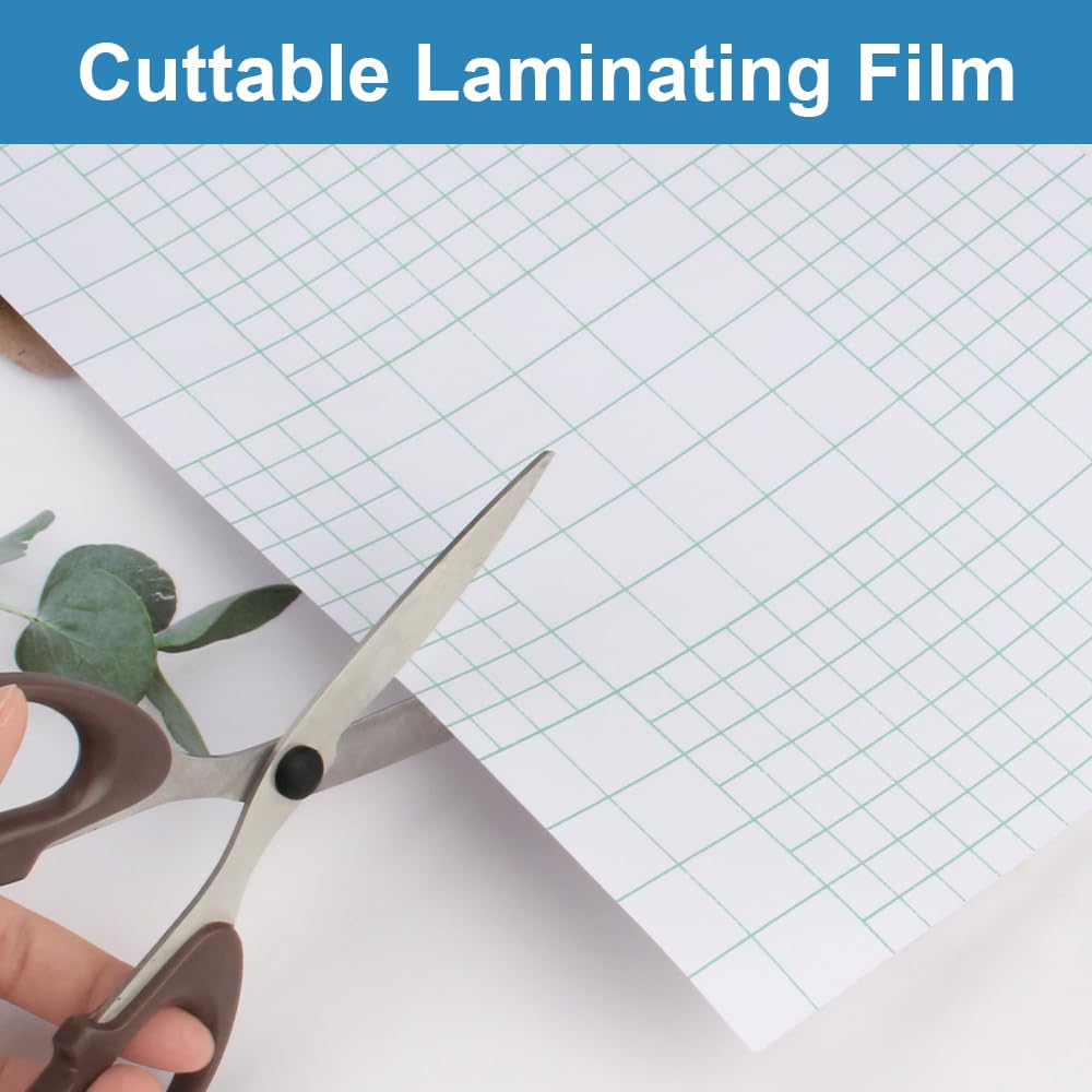20 Piezas láminas de laminación en frío A4, Películas Laminadas Autoadhesivas con raspador, Impermeable Transparente brillantes Laminado Hojas, para copias botánicas, fotos, documentos, tarjetas