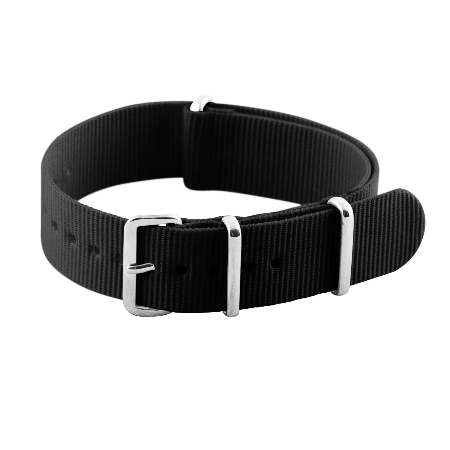 Clockwork Synergy® Classic Nylon Ballistic watch straps bands (26mm, Grey)