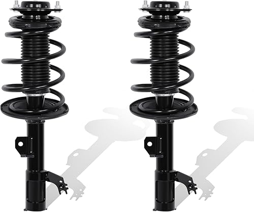 MOSTPLUS Juego de amortiguador y resorte de puntal delantero compatible para Toyota Avalon 2012-2017 172941/172940, resorte helicoidal, 2 piezas