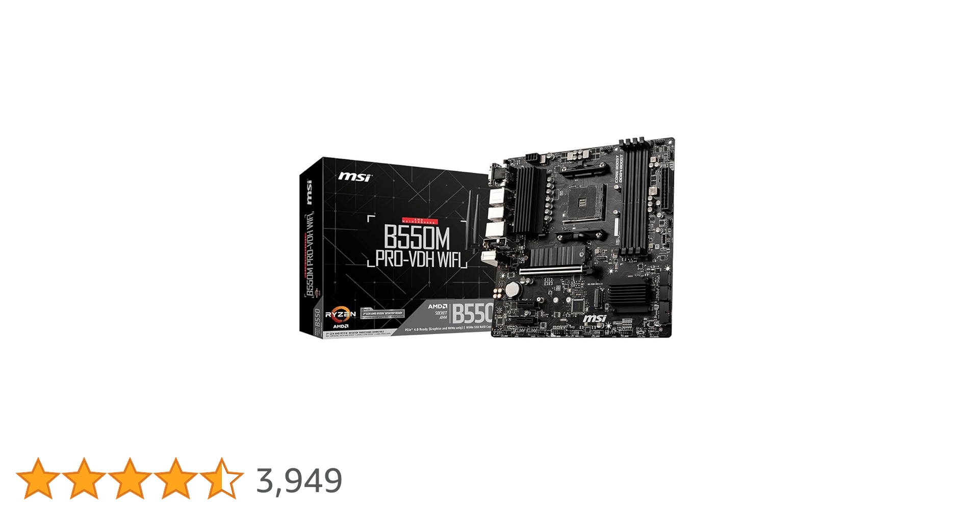 MSI B550M PRO-VDH WiFi Motherboard - Powerful AMD AM4 Platform