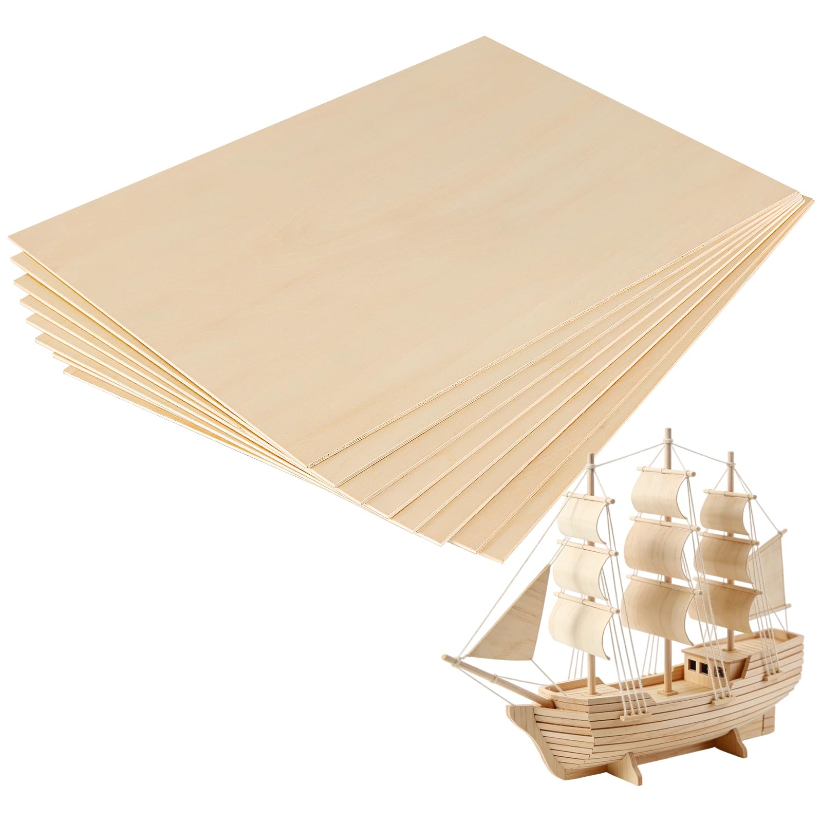 Feuilles de bois brut pour travaux manuels JAPCHET avec surface lisse