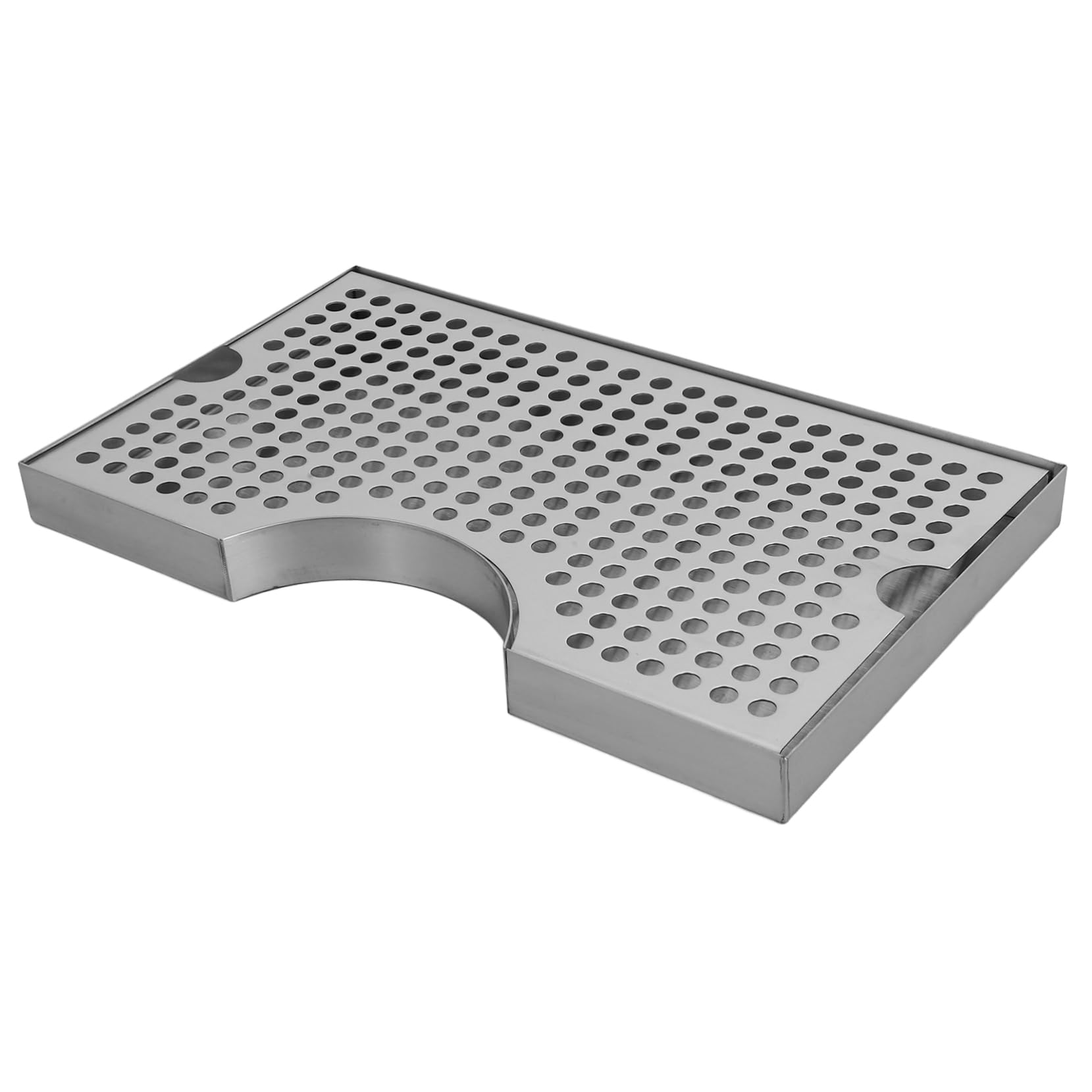 Bandeja de Goteo para Dispensador de Cerveza, Acero Inoxidable 304, 1 | Plata, Formato Compacto para Kegerator, Pieza de Recogida Base Antideslizante