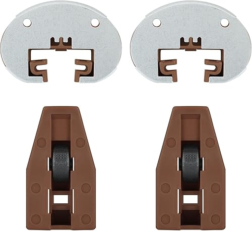 Vista 15 de LONTAN Paquete de 4 guías de plástico para cajones y guías de repuesto para cajones de montaje central, guías de cajones de plástico para aparador