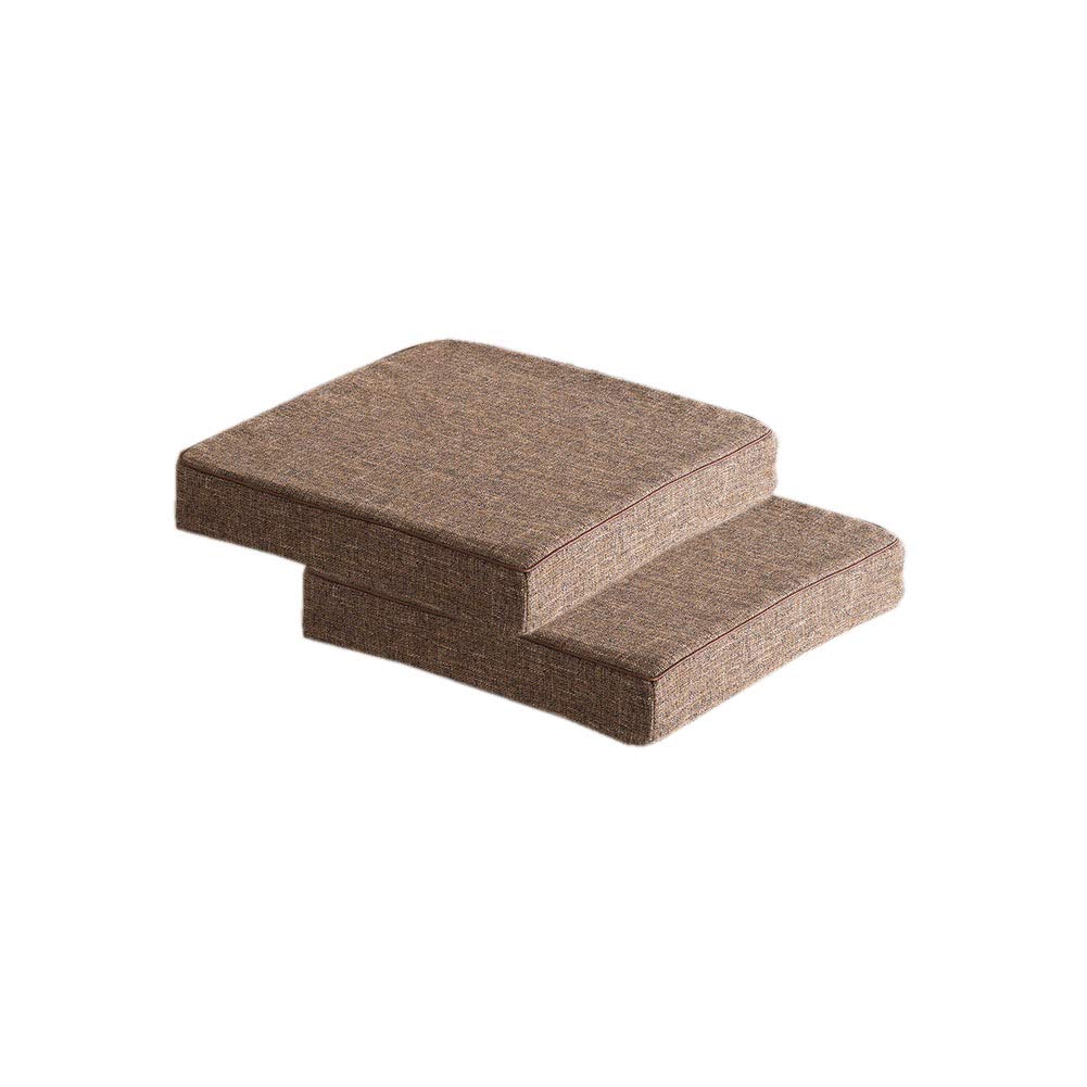Yuly Cojín cuadrado acolchado relleno con esponja viscoelástica, suave y cómodo, antideslizante, 8 cm de grosor, juego de 2