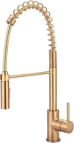 Miniatura 2 de Pioneer 2MT280-BN Motegi - Grifo de cocina desplegable con resorte de enjuague único con 1 orificio en níquel cepillado