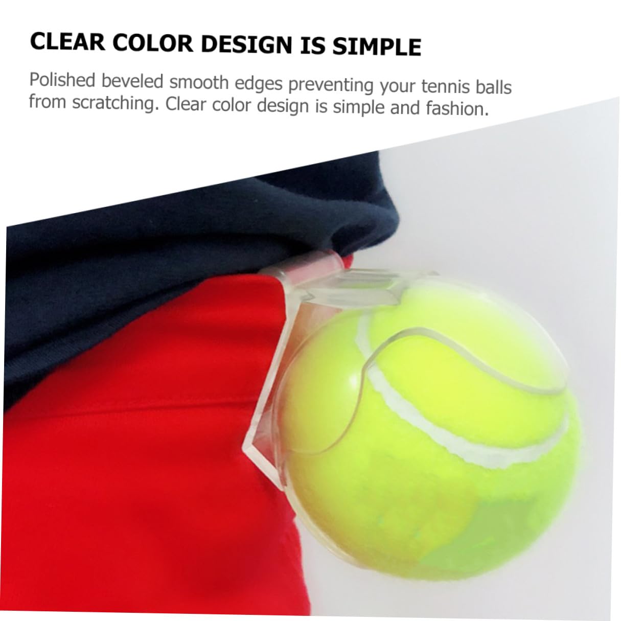 Alasum Porte-balles de Tennis Clip Ceinture Transparent en Abs Support Portable pour Balles Universelles
