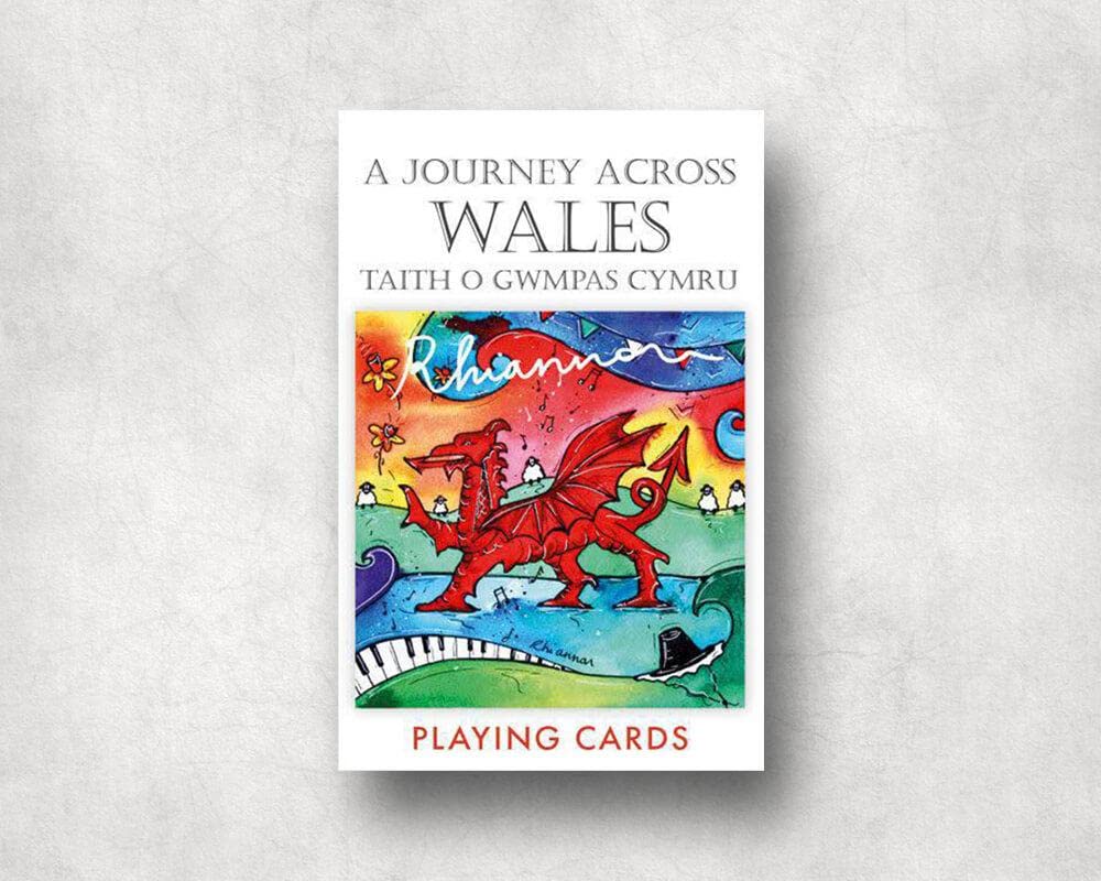Rhiannon Art Pack of 2 x A Journey Across Wales Playing Cards Showing 52 Colourful Images of Welsh Sceneries by Artist Rhiannon Roberts