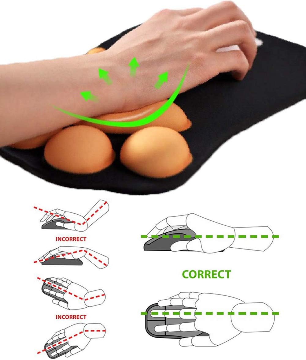 Emoly Mouse Pad with Wrist Support Cat Paw Soft Silicone Wrist Rests Wrist Cushion Computer Mouse Pad Mat Desk Decor (10.7×7.8, Pink)