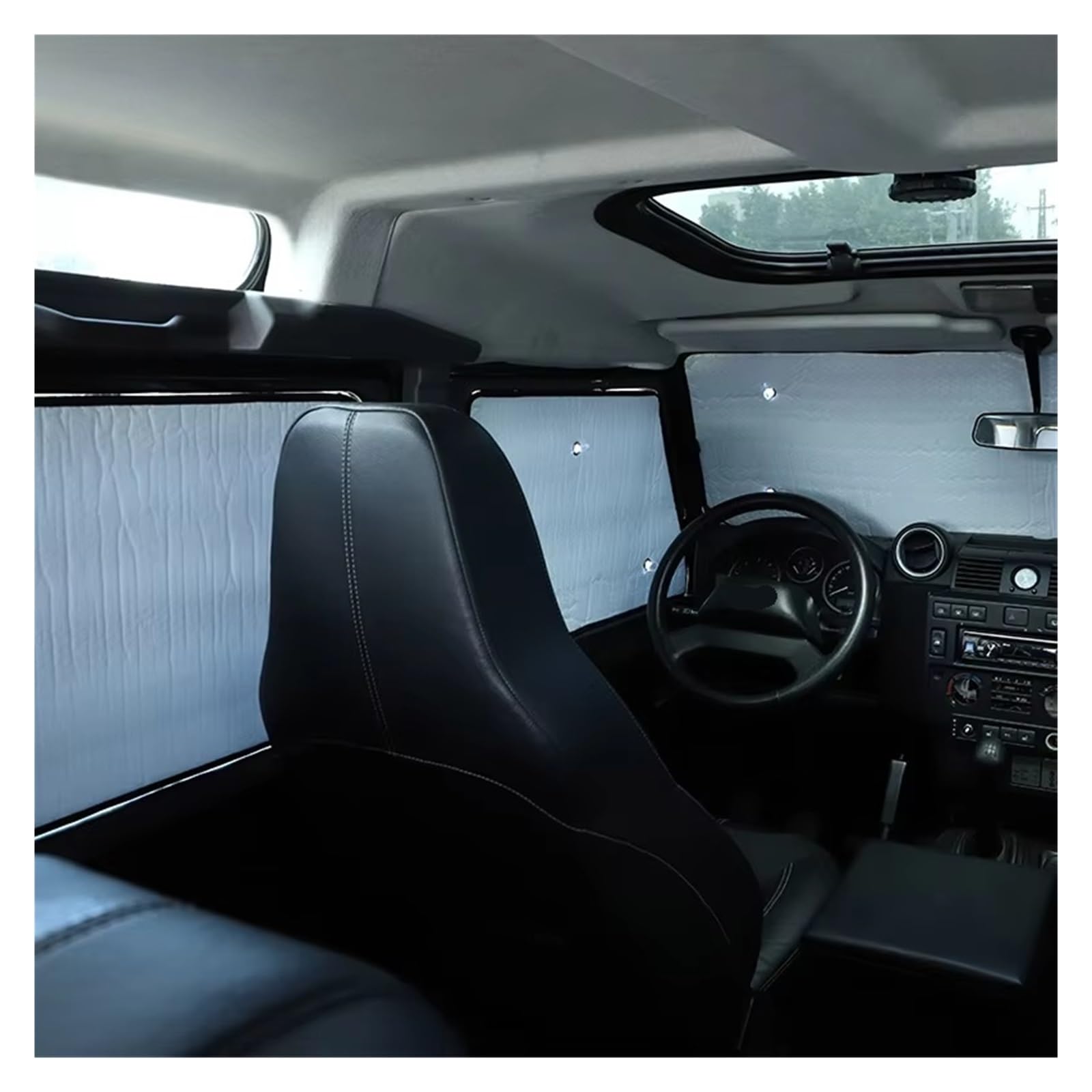 Wnętrze samochodu do Land For Rover For Defender 110 130 04-24 przednia szyba samochodu pełna szyba ochrona przeciwsłoneczna akcesoria do parasola wykończenia naklejki akcesoria (do 2004-2018)