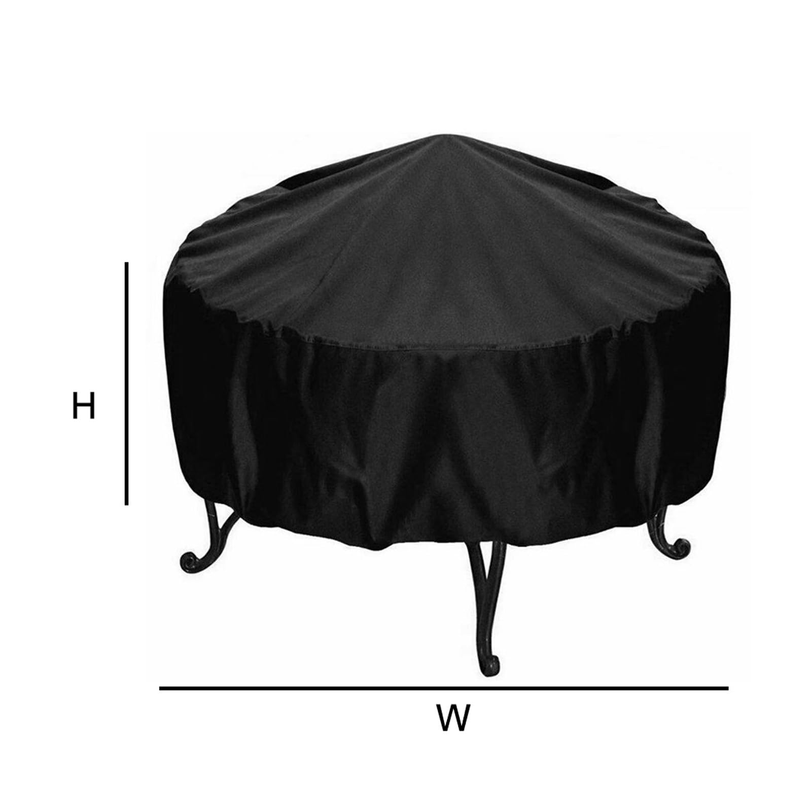 Generico Copertura Rotonda Impermeabile per Grill 210D – Copertura Protettiva Resistente ai Raggi UV per Smoker a Cupola – Copertura Durevole per BBQ a Carbone da Esterno(W96.06xH23.23inch(244x59cm))