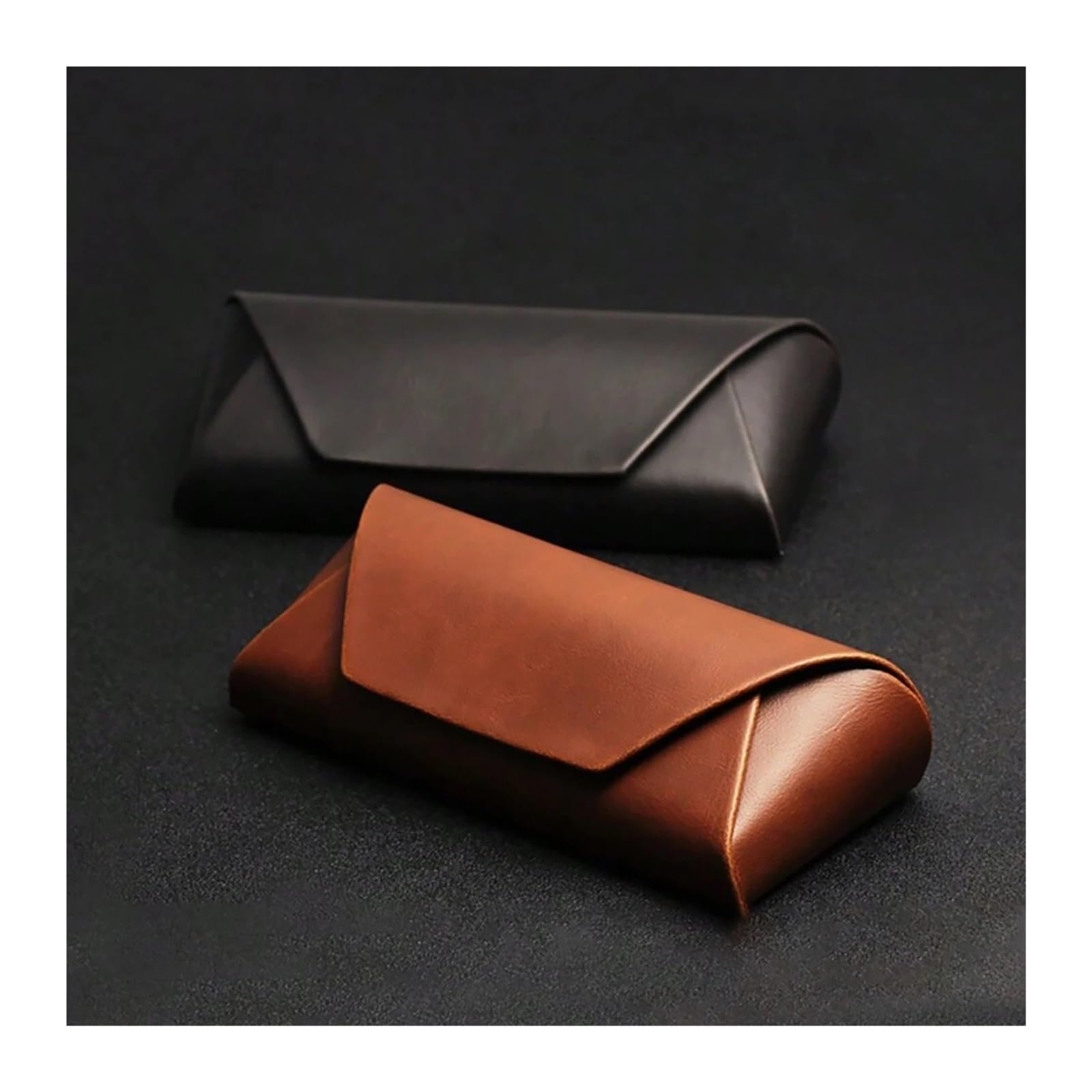 Funda de Gafas Blanda de Cuero 1pc PU Leather Glasses Case Retro Soft Portable Protector Pouch Myopia Storage Bag for Women Eyewear Daily Use
