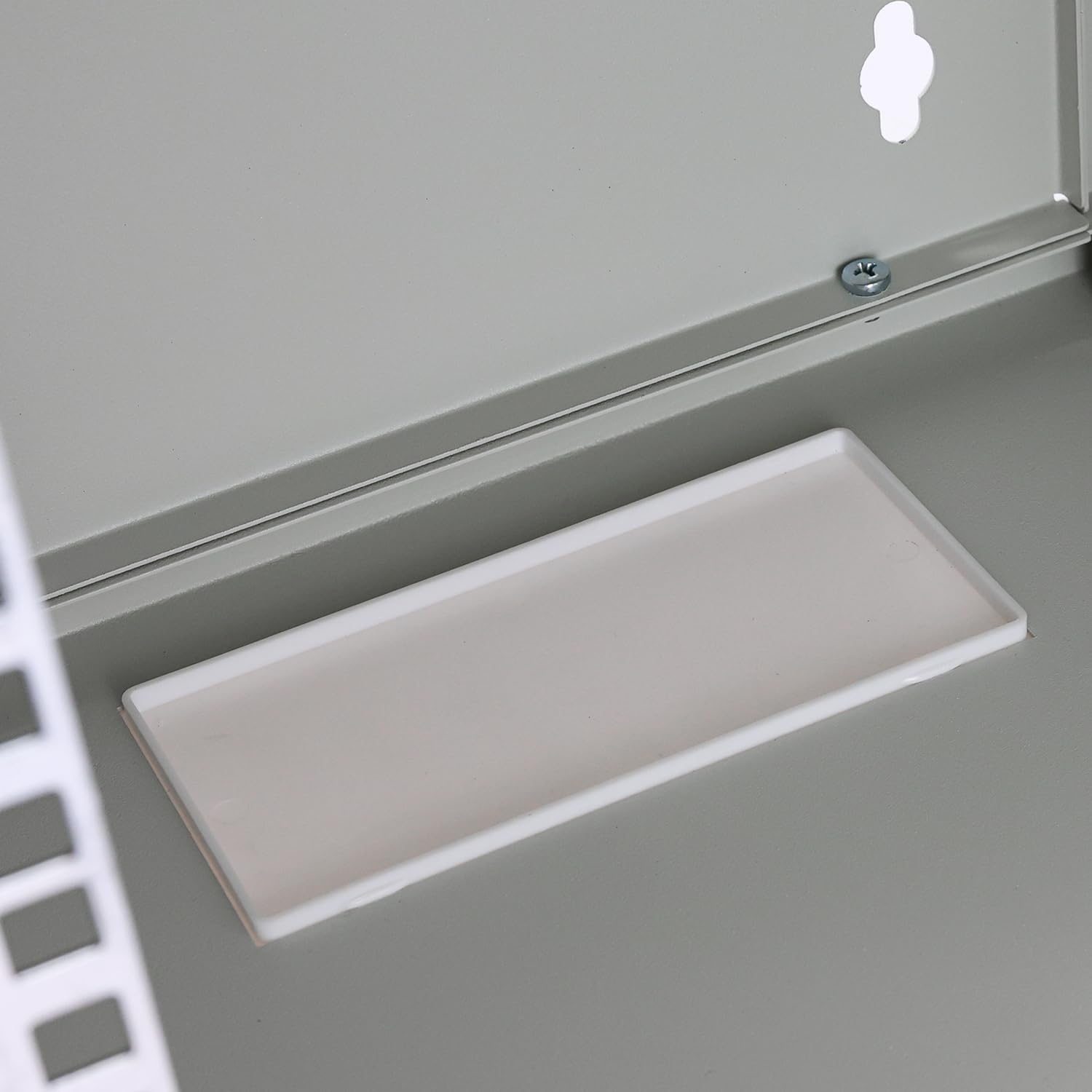 HMF 63406-07 Armadio di rete, armadio server 10 pollici | 6 U | profondità 300 mm | completamente assemblato | porta in vetro | grigio chiaro