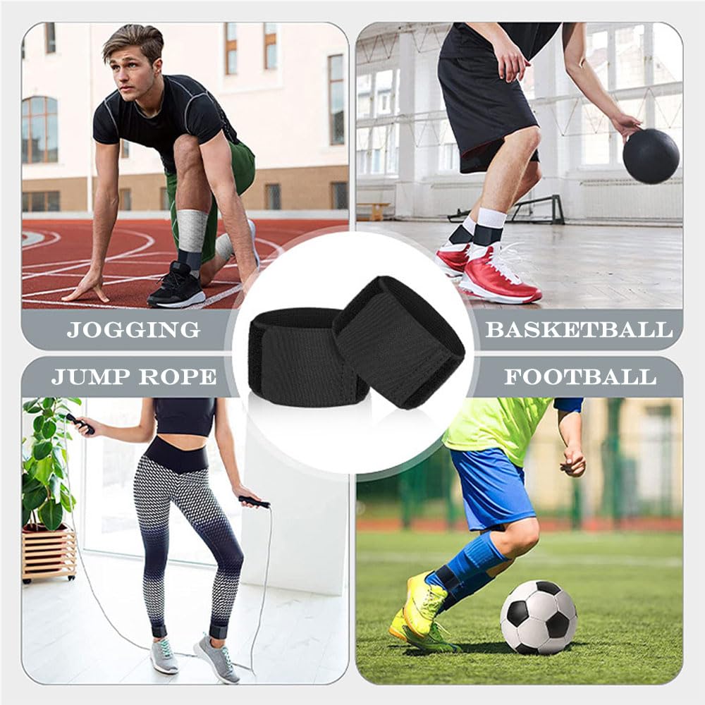 6 Pezzi Fascia per Parastinchi da Calcio Regolabile Traspirante Nastro Fascette Elastiche Portaparastinchi Nere Bianche Elasticità Shin Guard Holder per Adulto Uomo Donna e Bambino