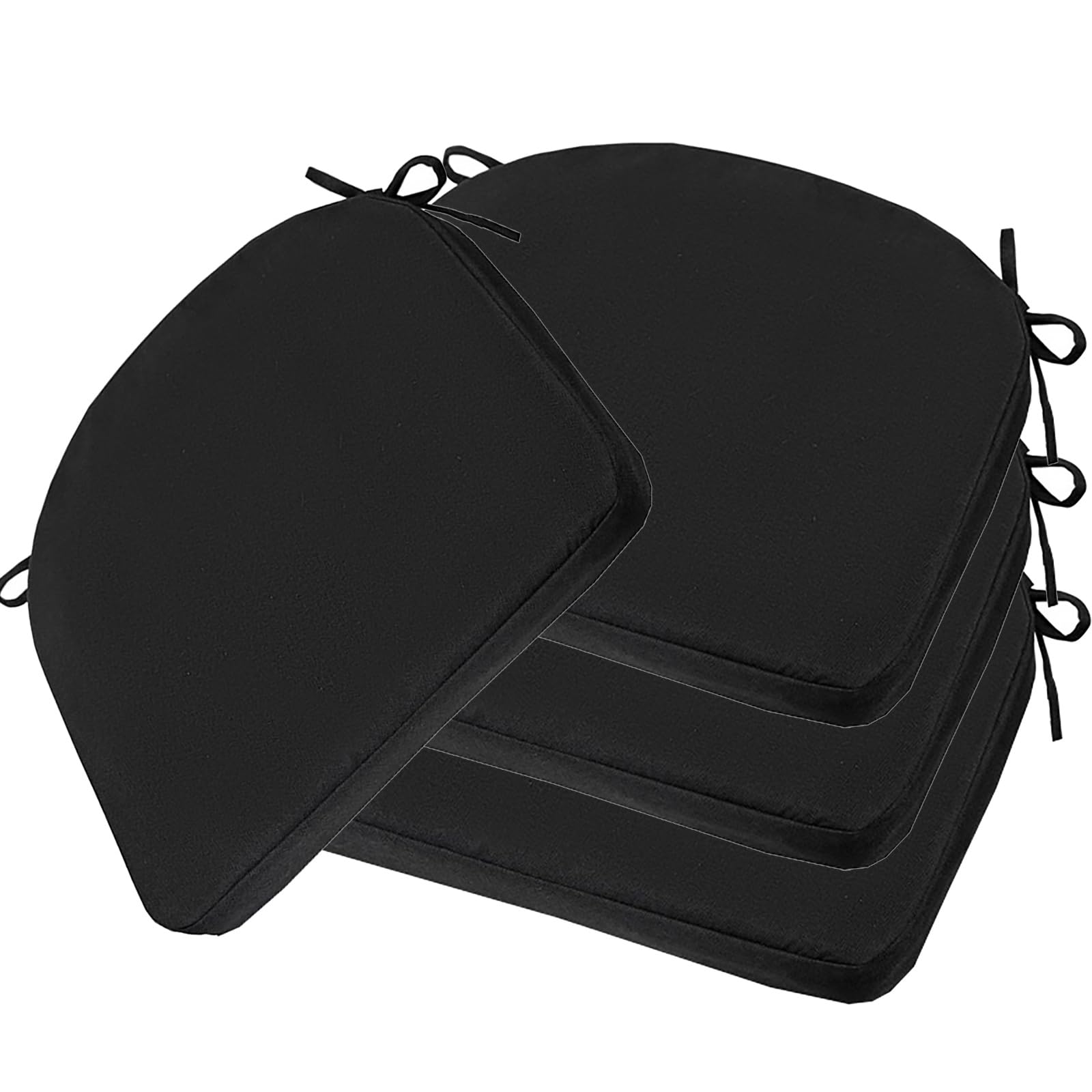 Coussins antidérapants pour chaise 43x43 cm noirs pour stopper les glissements du siège