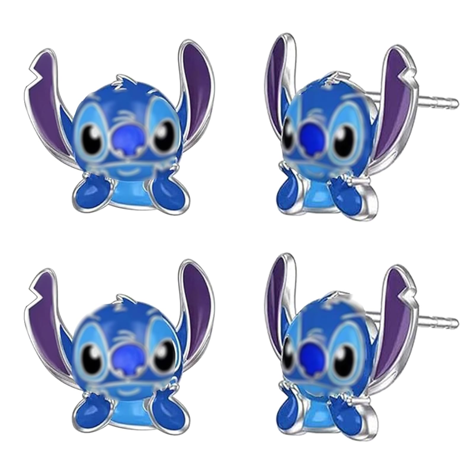 Dereine Pendientes de Dibujos Animados, 2 Pares Pendientes de Niña, Aretes de Dibujos Animados, Pendientes Mujer, Cartoon Pendientes para Niñas