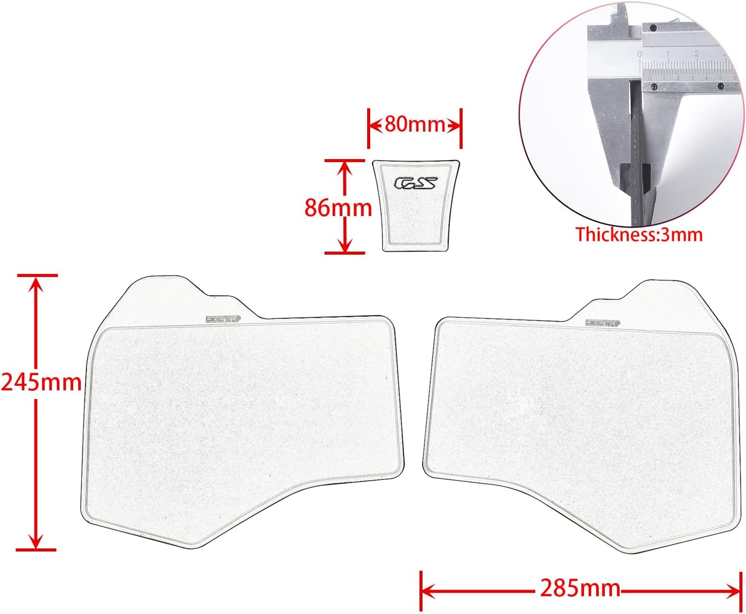 Motorcycle Fuel Tank Traction Pad r1300gs Rubber Protective Pads Anti-Slip Tank Protection Stickers Compatible with B&M&W R1300GS R1300 GS R-1300-GS 2025