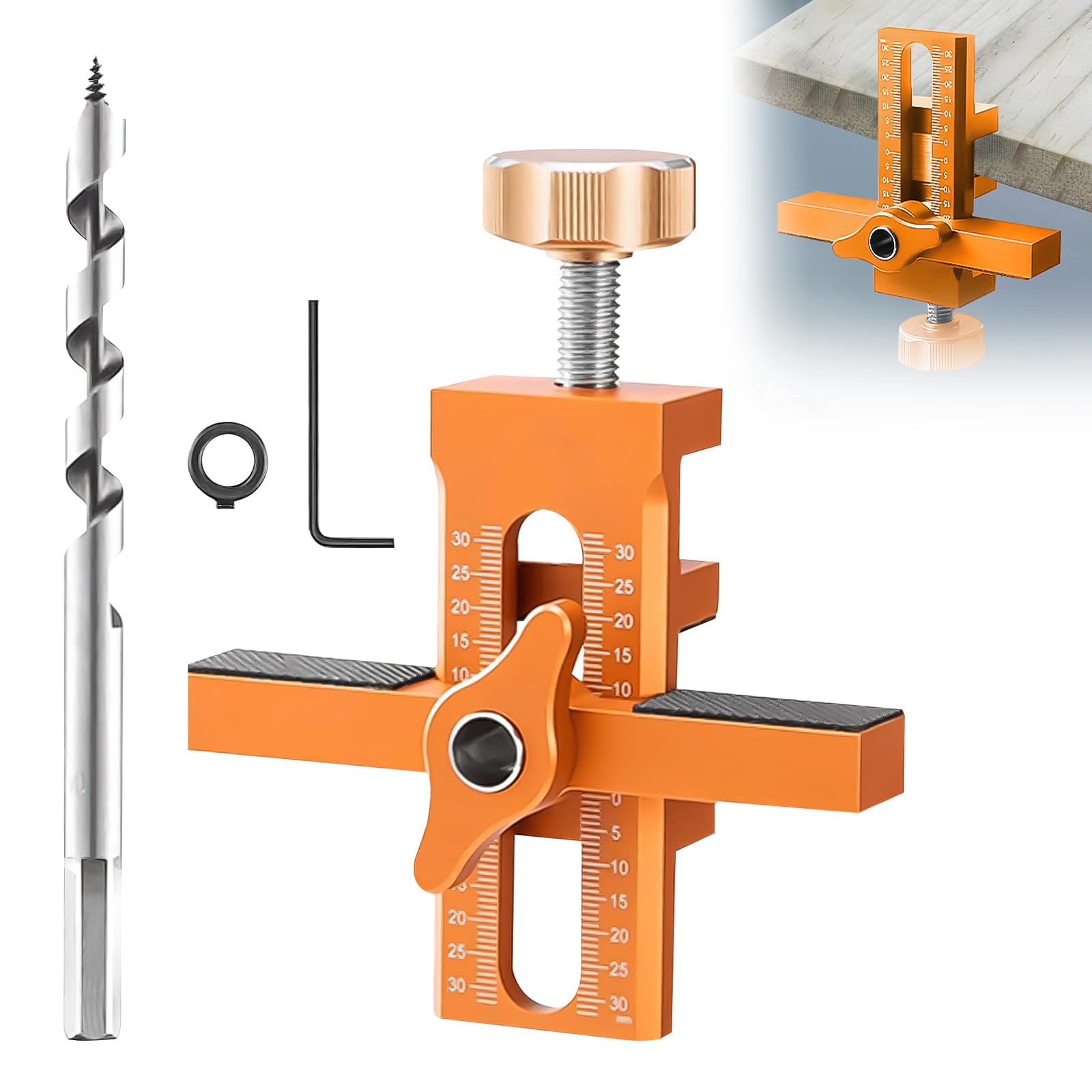 Kouamor Cabinet Door Installation Positioner, Aluminium Alloy Cabinet Door Mounting Jig, Adjustable Cabinet Door Positioning Tool For Most Cabinet Doors, Versatile Hardware Jig For Woodworking