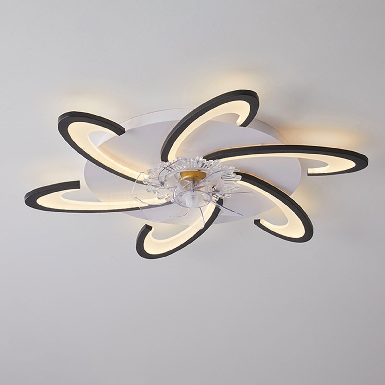 HXYSXHJUO Ceiling Fans with Lights and Remote 32in Fan Light Flush Mount Low Profile Dimmable LED Lighting for Bedroom Lounge Room Living