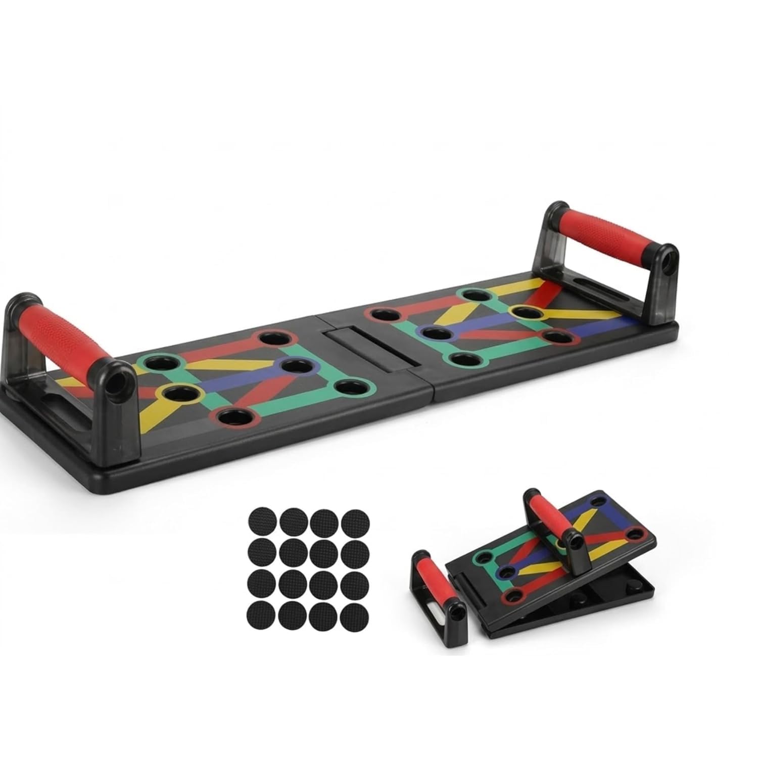 Drumstone 15 in 1 Push Up Board System Bodybuilding Exercise Tool with Color Coded Positions Non Slip Push Up Stands Durable ABS 360 Stability for Chest Arms Shoulder Home Workout-image-47
