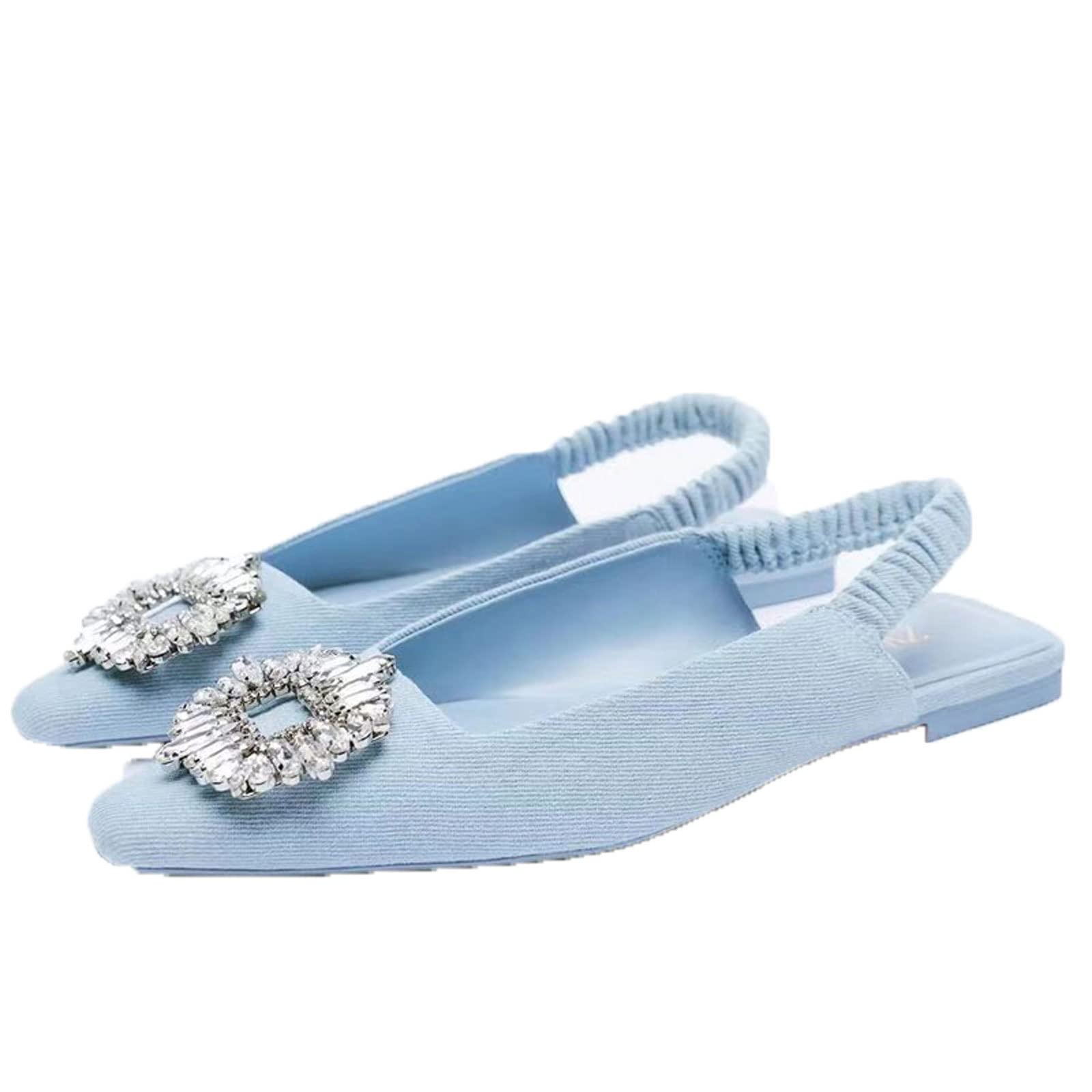 Sandales en strass confortables et chaussures plates légères d'été - 6