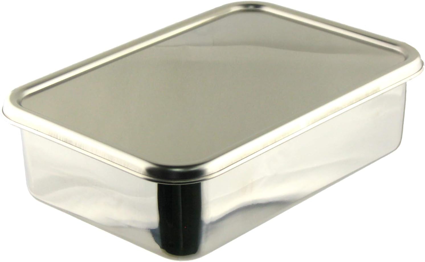 Nagao Tsubame Sanjo Square Storage Container, 11.8 x 8.0 x 3.3 inches (298 x 203 x 83 mm), No. 6, 18-8 Stainless Steel, Made in Japan