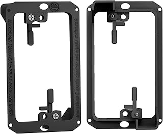 BestMounts Low Voltage Mounting Bracket 1 Gang, 2 Pack for Single Gang Wall Plate, Telephone Wires, Network Cables, HDMI, Coaxial, Speaker Cables - Low Voltage Box Cable Wall Plate Bracket, Mud Ring