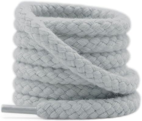 YJRVFINE Thick Round Rope Shoelaces Chunky Shoe Laces for Sneakers - 2 Pair