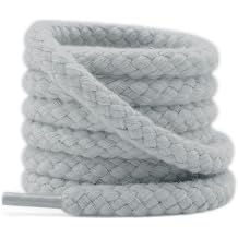 YJRVFINE Thick Round Rope Shoelaces Chunky Shoe Laces for Sneakers - 2 Pair