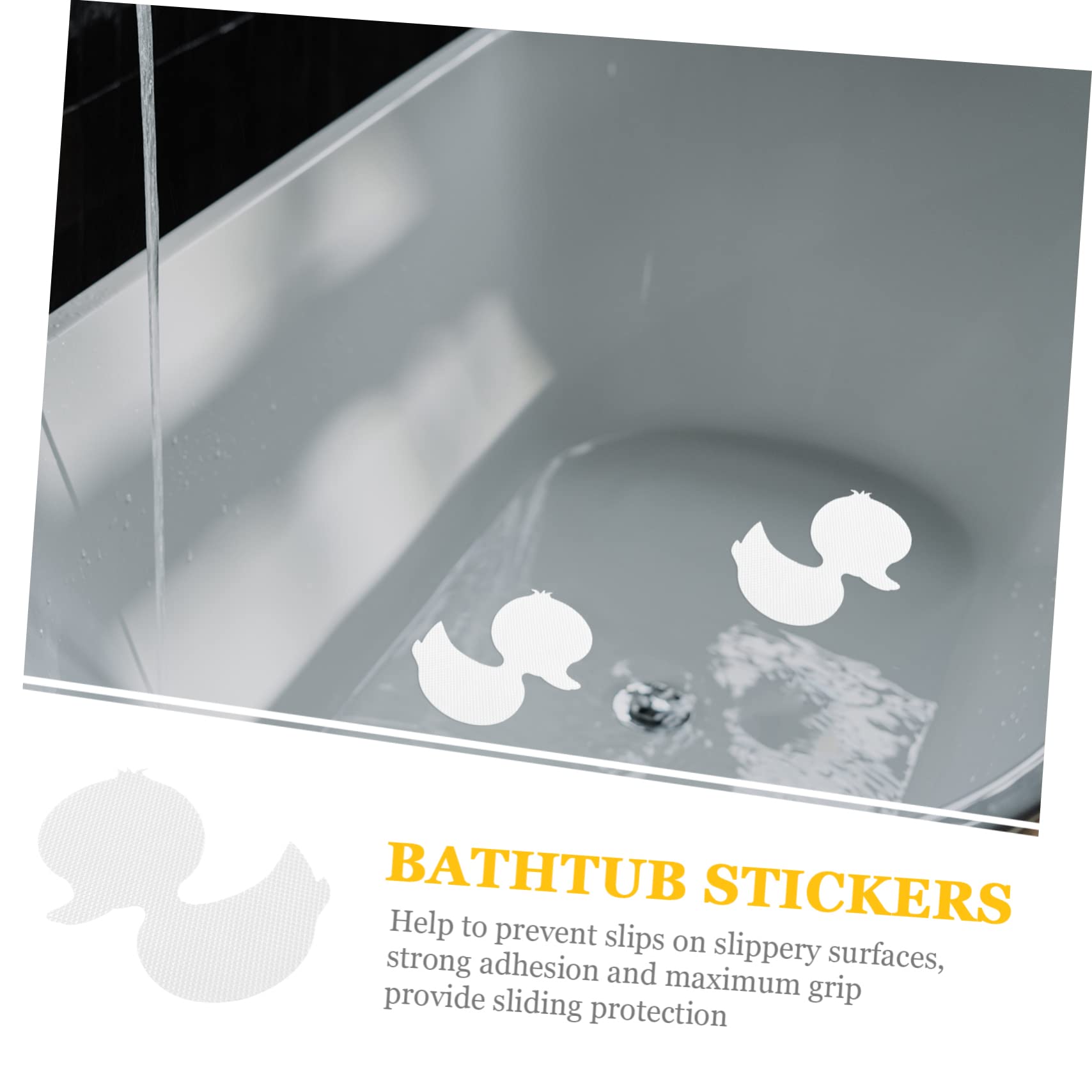 Cabilock 1Set Cartoon Duck Bathtub Slip Stickers Non Slip Decals for Safe Bathroom Wall Stickers to Prevent Slips Adorable Designs for Bathtub and Shower Use