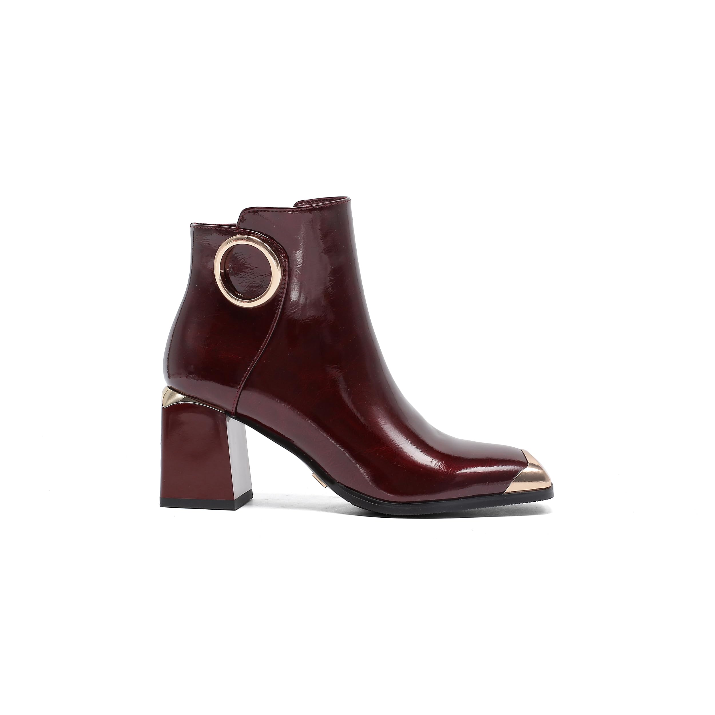 Ninety Union Frisco Womens Bootie Ankle Boot with Square Toe and 2 75 Chunky Block Heel Inide Zipped