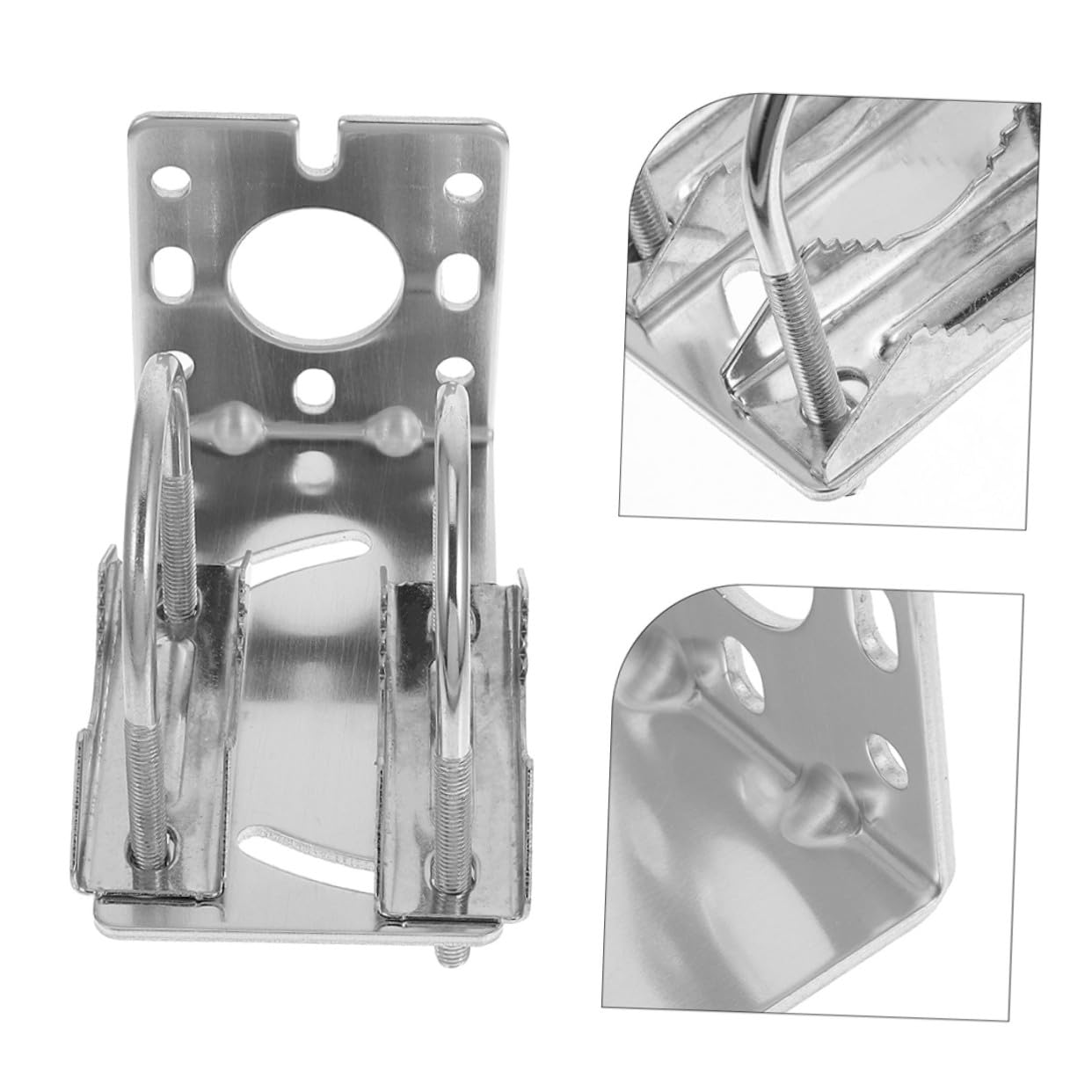 SEWACC Soporte de Montaje en Barra para Antena Exterior de Aleación de Aluminio Diseño en L y Fijación Estable para Instalación en Exteriores 2 Piezas