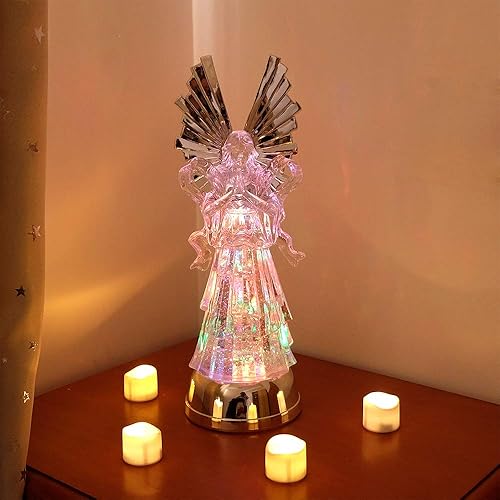 Miniatura 4 de DRomance - Bola de nieve con forma de ángel que cambia de color