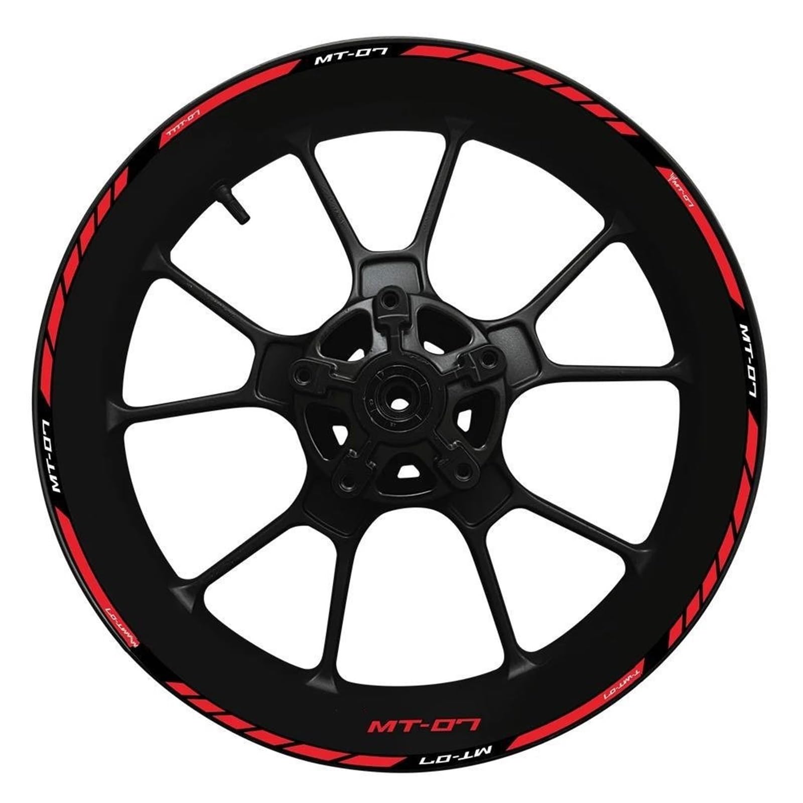 Inner and Outer Rim Reflective Waterproof Sticker 2022 for Yamaha MT-07 Wheel Hub Decal Decoration MT07 Set MT 07(Color1)