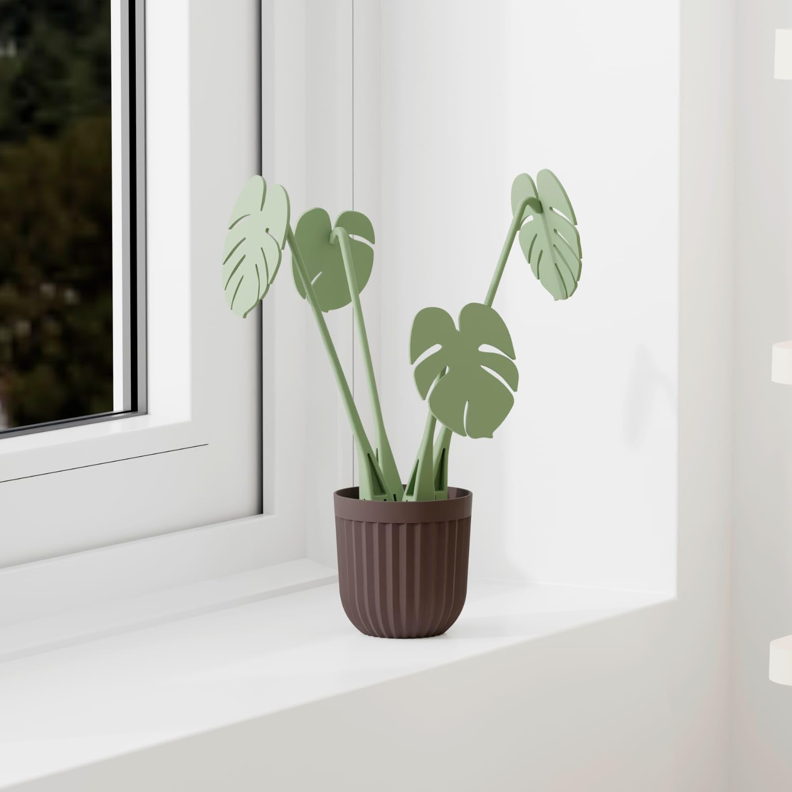 Artificial Plants with Decorative Flower Pots (Pack of 1), Magnetic Leaf Design, Indoor Tabletop Plant Decor, Office Desk Decoration, Study Table Decor, Living Room, Bedroom & Home Decor-image-16