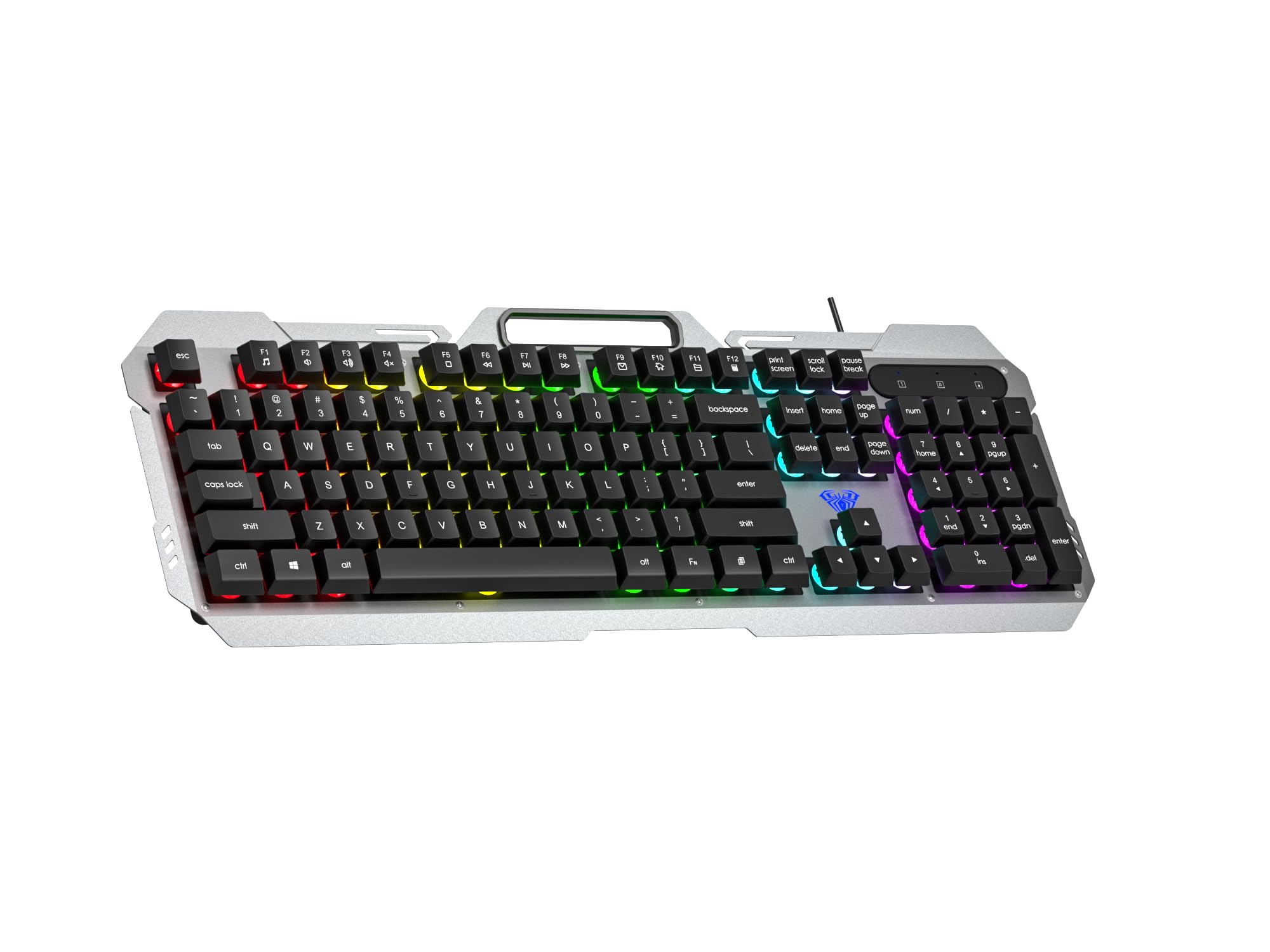 AULA F2023 / Anti-ghosting, Aluminium Body Membrane Wired USB Gaming Keyboard (Black) (B0CJ2M53FJ) Amazon Price History, Amazon Price Tracker
